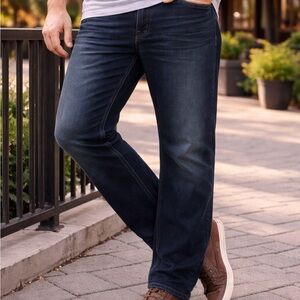 Buffalo David Bitton Men's Straight Jeans in Dark Blue 40/30
